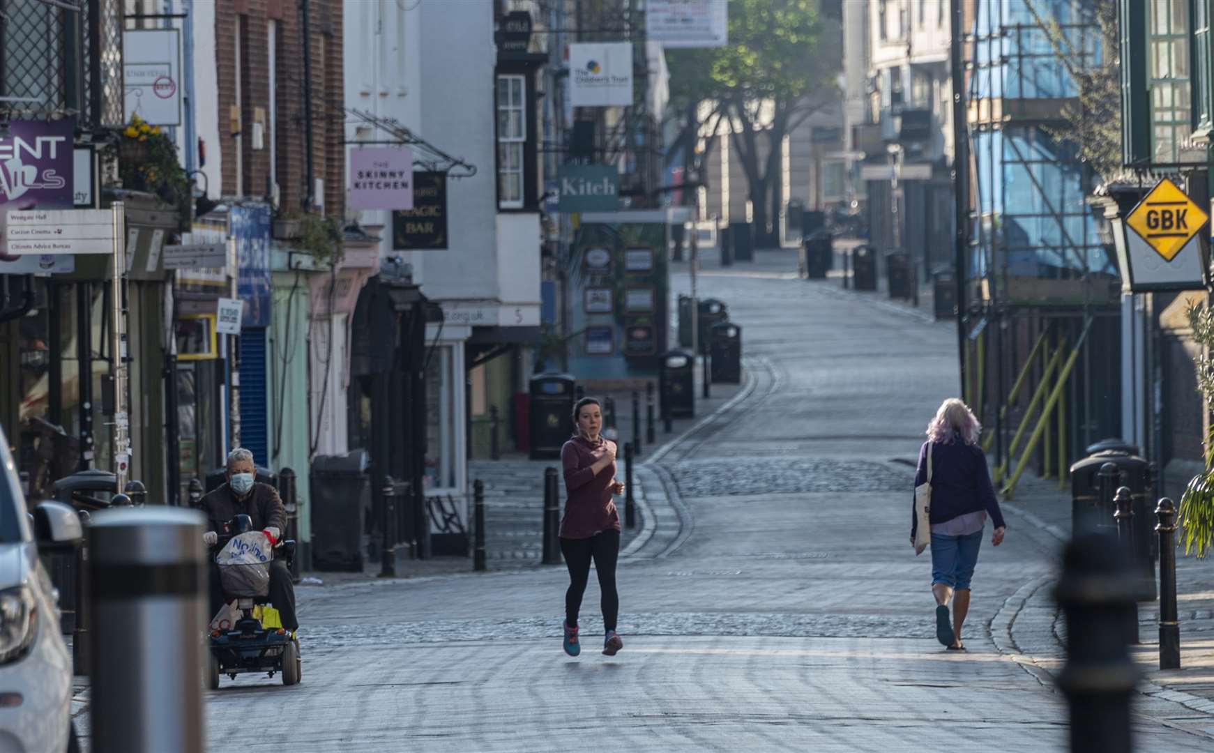 Non-essential shops, like those in Canterbury High Street, will be forced to close. Picture: Jo Court