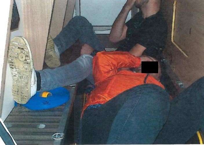 People were found hidden in the campervan. Picture: Home Office