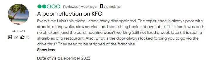 When this reviewer visited Whitstable the fried chicken restaurant had no...fried chicken. Pic: TripAdvisor