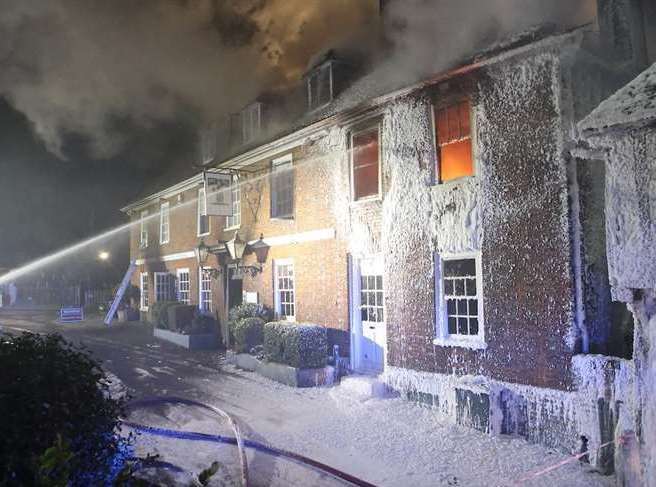 The Dirty Habit in Upper Street, Hollingbourne, was destroyed by a large blaze last year. Picture: UKNIP
