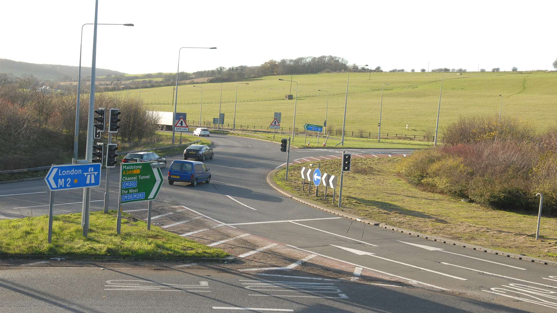 The accident happened on the A249 near the Stockbury Roundabout. File image