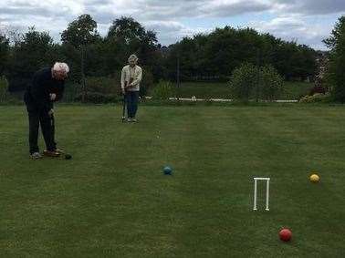 Royal Tunbridge Wells Croquet Club have got back out this week with their mallets (34737084)