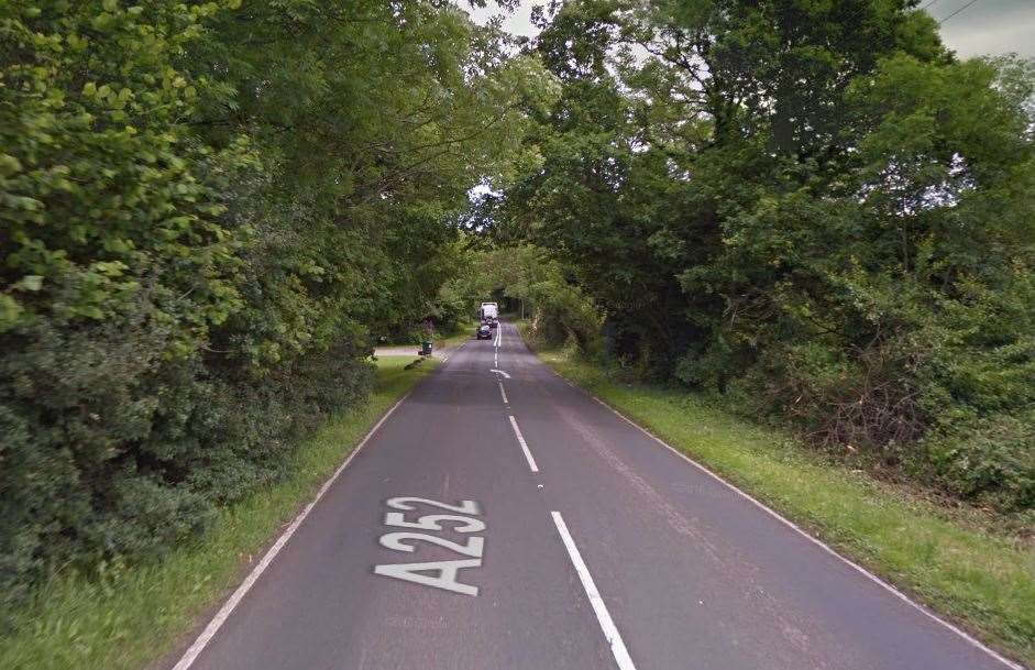 A252 between Challock and Charing. Pic: Googlemaps (13626298)
