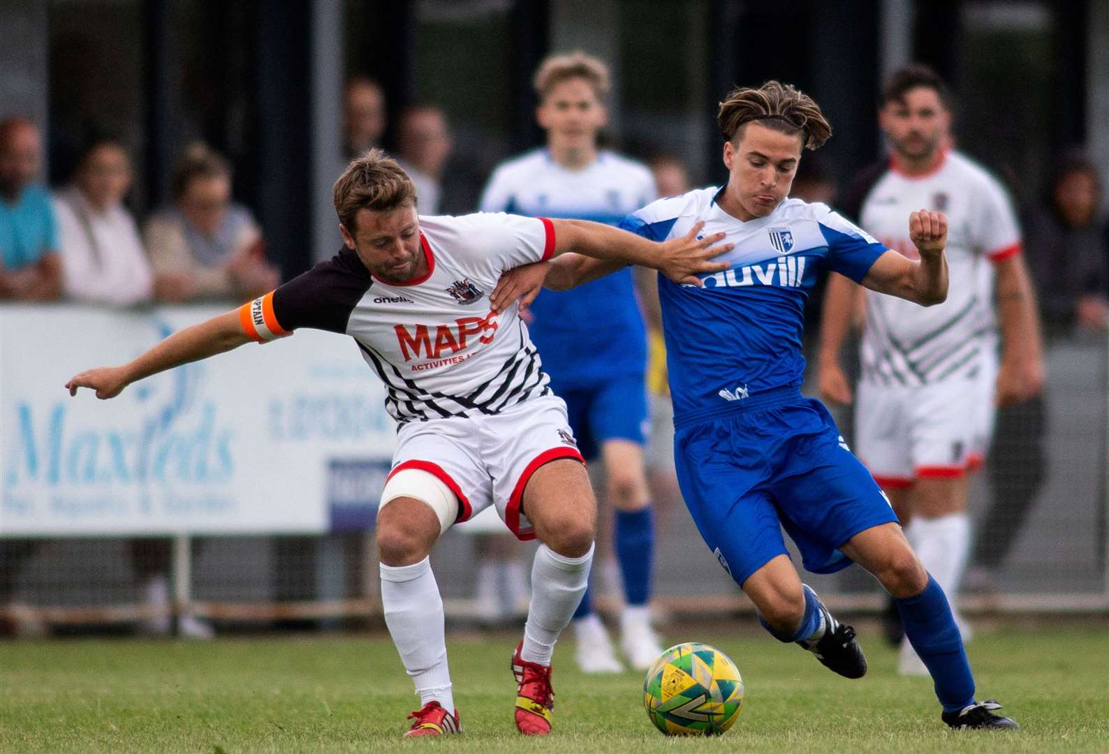 Deal midfielder Macauley Murray – shone during Saturday’s 2-0 weekend win away to Welling Town. Picture: Paul Willmott
