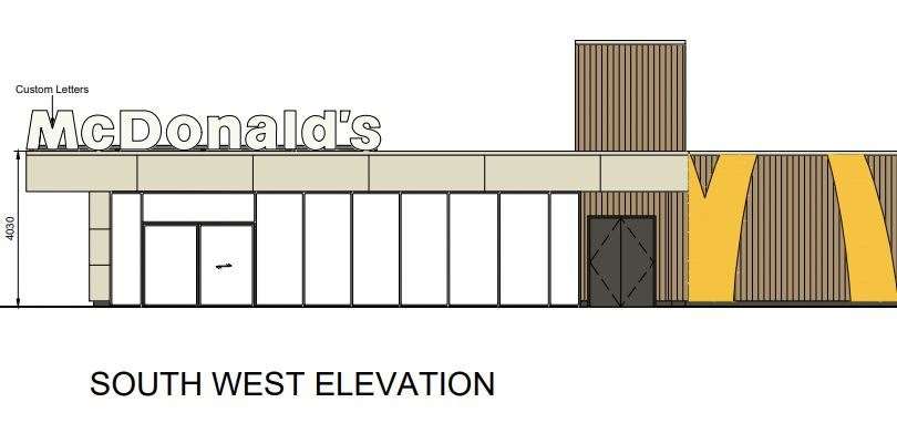 How the new drive-thru could look. Picture: McDonalds/Scurr Architects