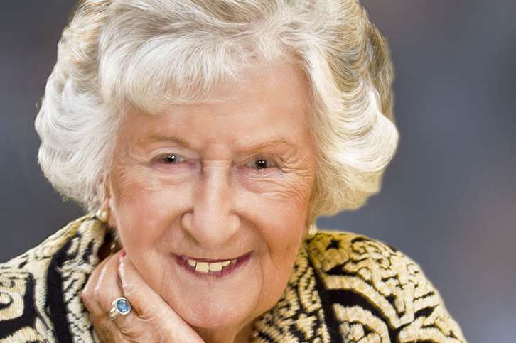 Jean Downing, pictured on her 94th birthday