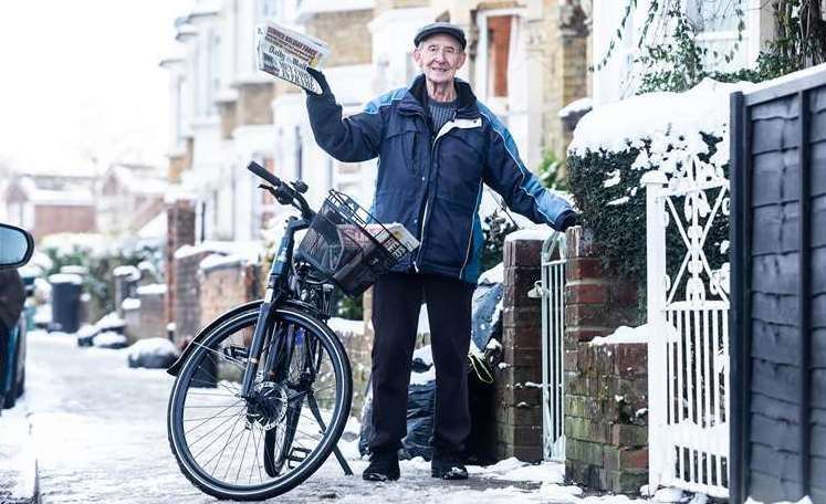 Headcorn's paperboy George Bailey has been given a new e-bike. Picture: Raleigh/Evans Cycles/PA
