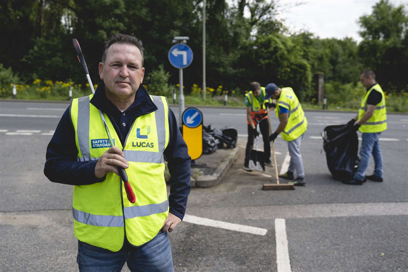 Danny Lucas and a team of volunteers have been busy cleaning up London Road in Wrotham