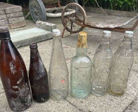 Old bottles found in shelter