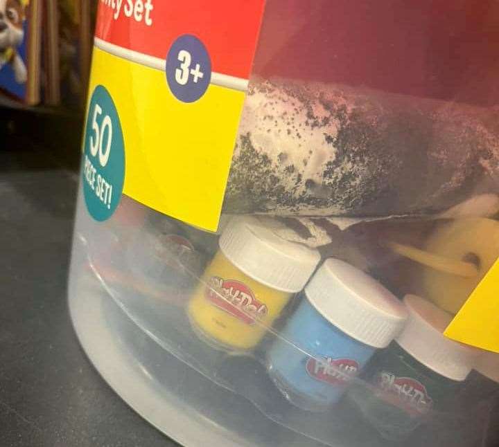 Several Play-Doh toy sets at Home Bargains in Margate were covered in mould. Picture: Lucy Speller
