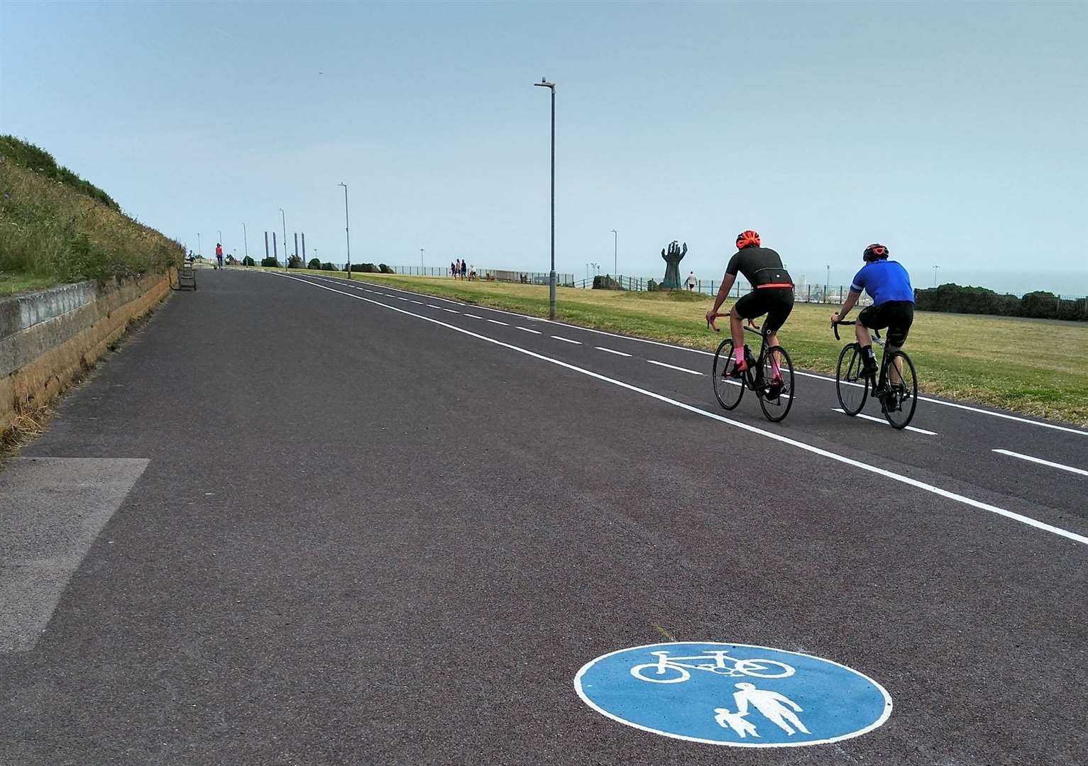 The new cycle lanes in use. Picture: Thanet District Council
