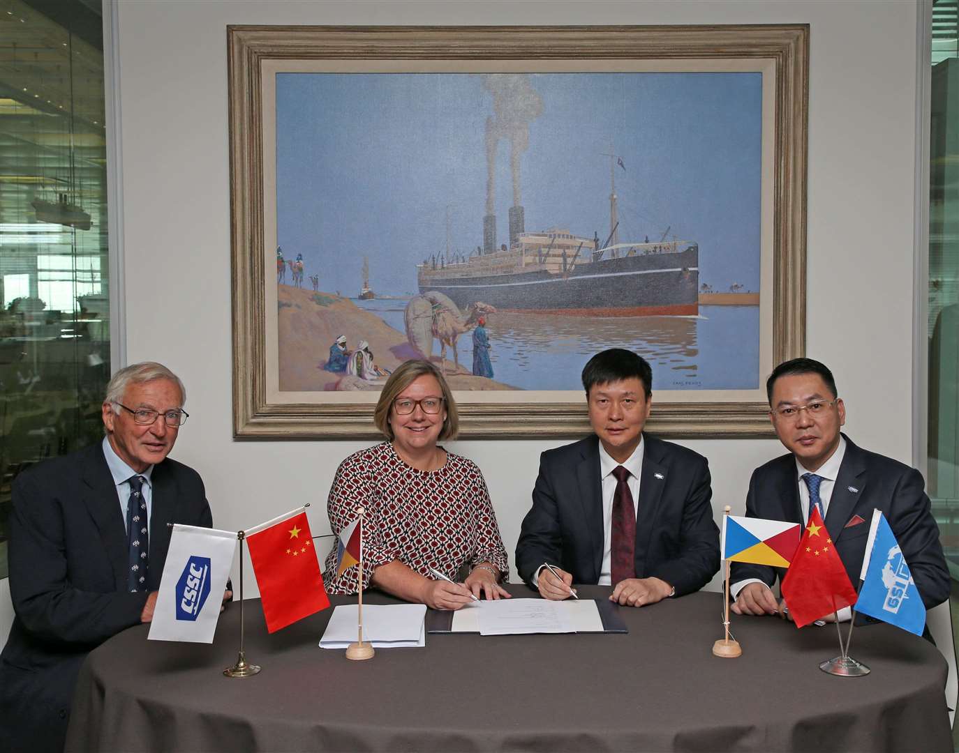 P&O boss Janette Bell following the agreement with ship builders Guangzhou who will make the carbon neutral super ferries