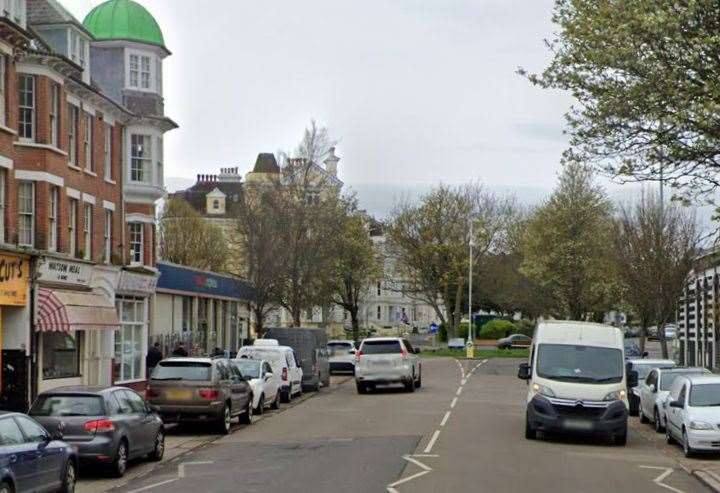 The confrontation occurred in Bouverie Road West, Folkestone. Picture: Google