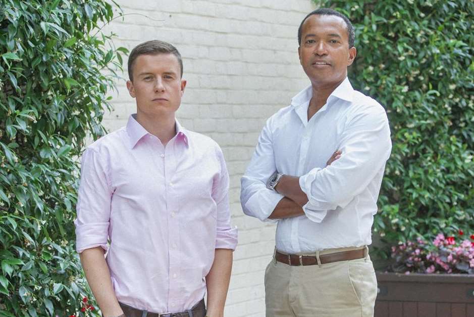 Sevenoaks entrepreneur Will Tindall, left, and business parter Lucien Moolenaar, who have launched a crowd funding website aimed at frontier economies around the globe