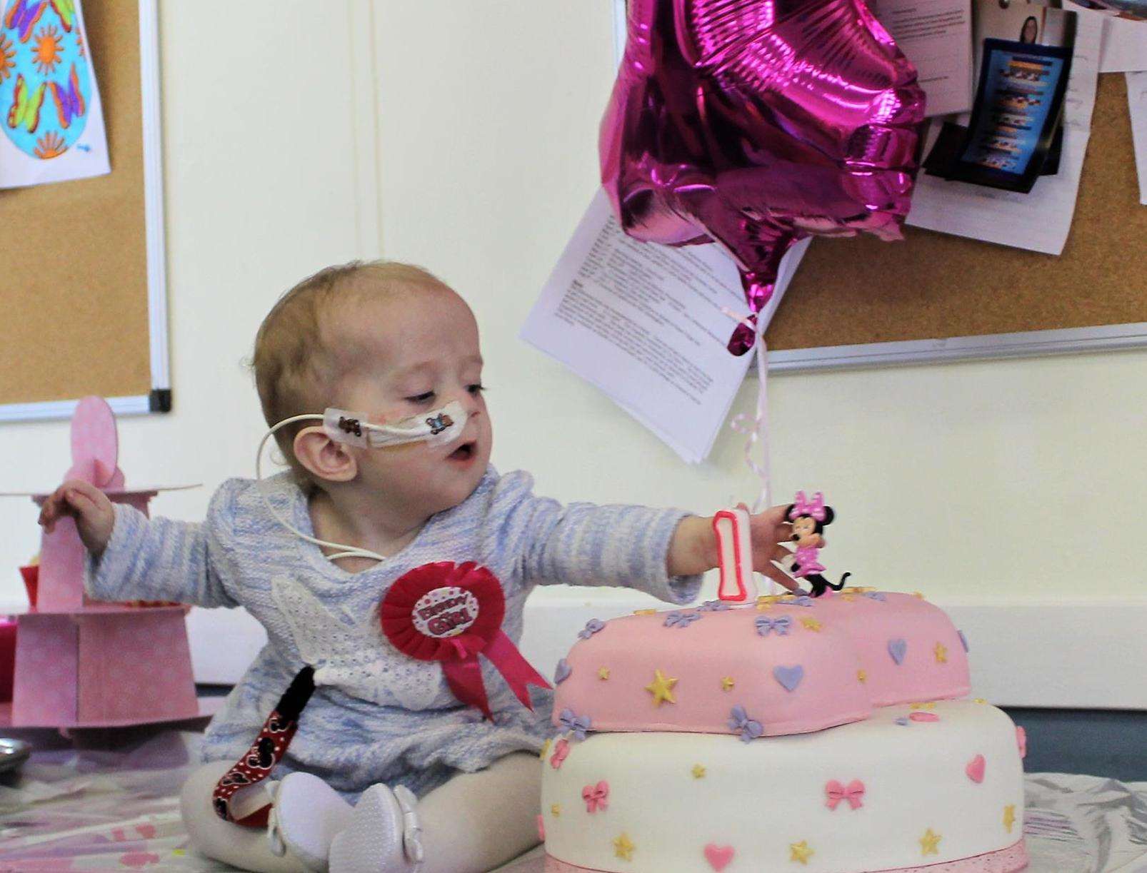Natalie-Rose Denney-Hook has had three operations called off to replace a feeding tube