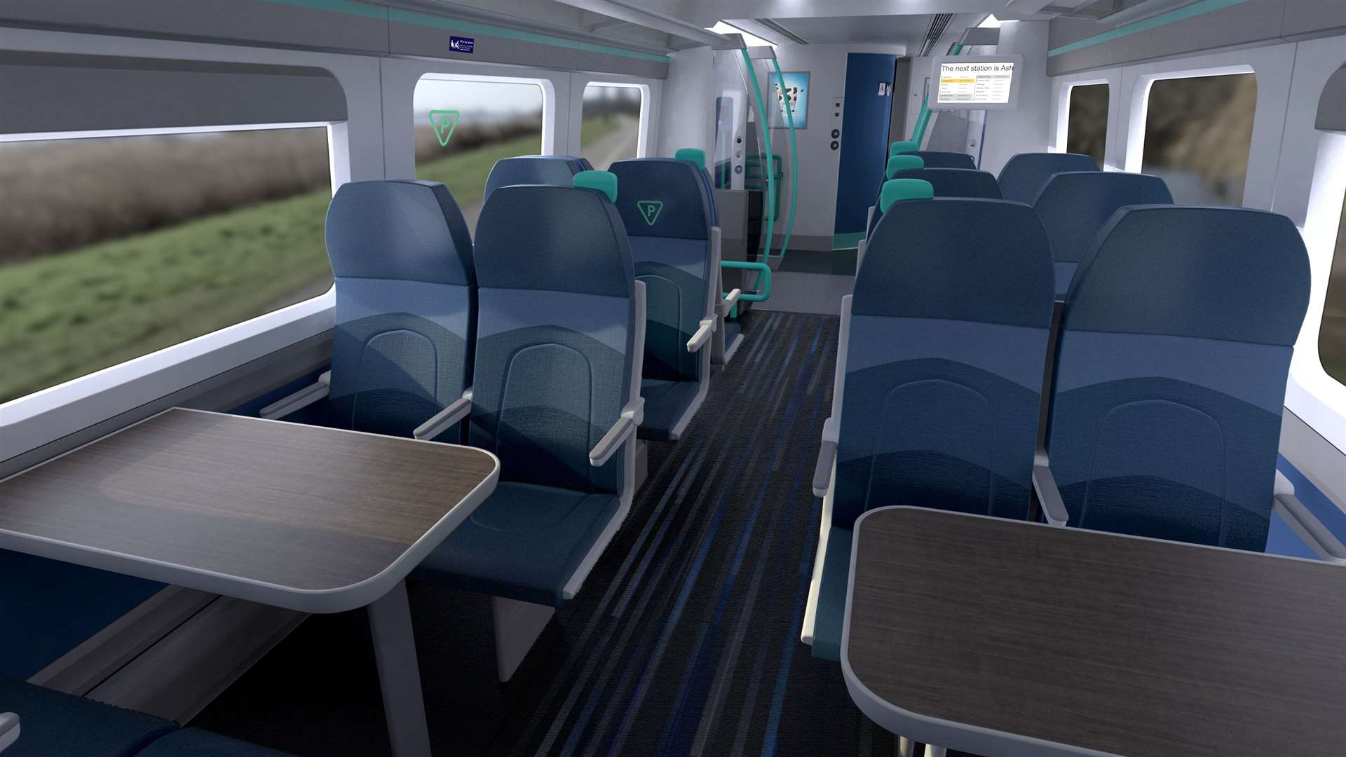 The new saloon design on Javelin trains (59972097)