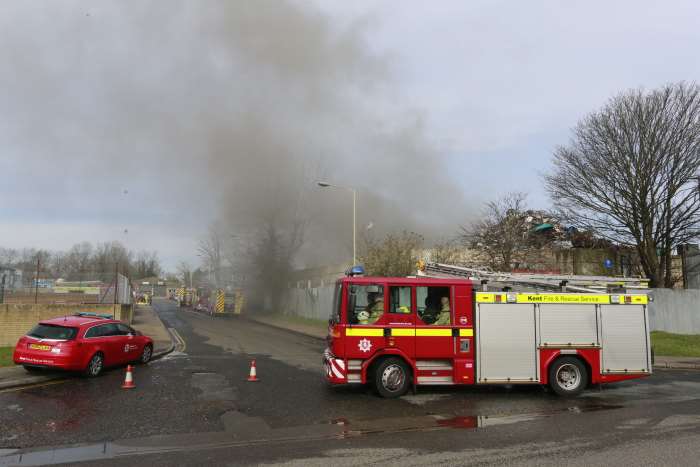 Firefighters have been at the scene since 9.21am