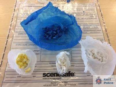A further police search revealed a bundle of drugs wrapped inside his sock