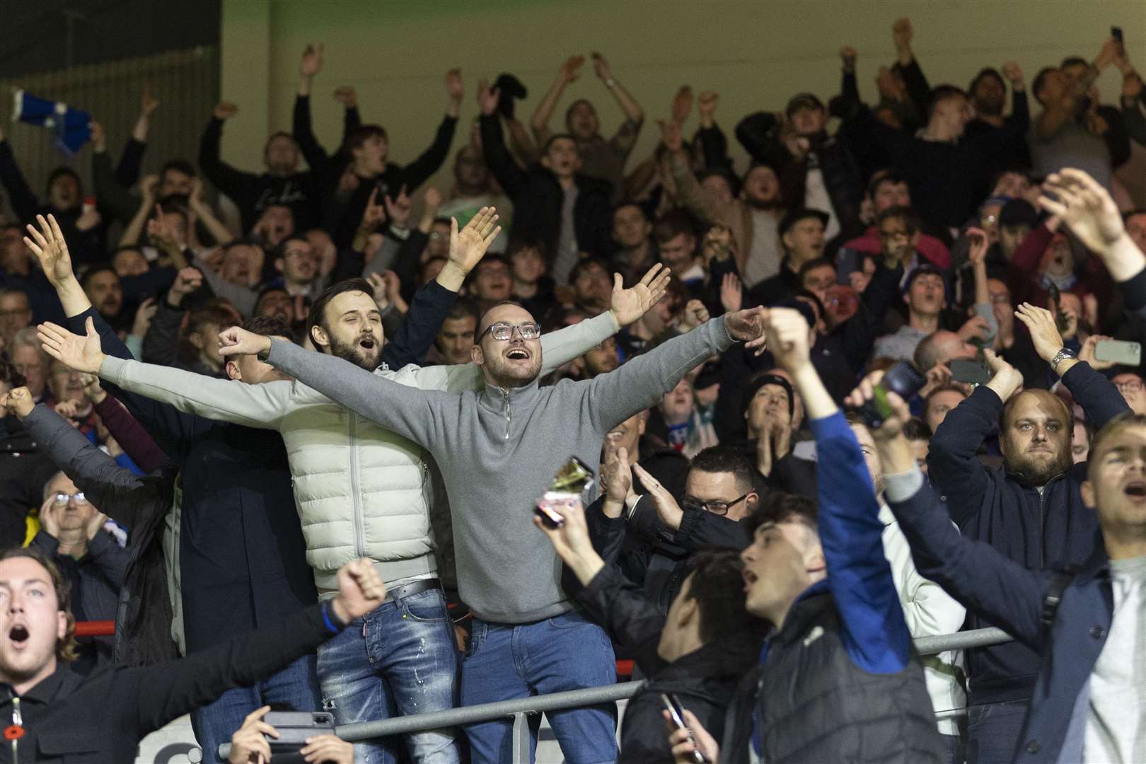 Gillingham fans in good voice at Brentford. Picture: KPI