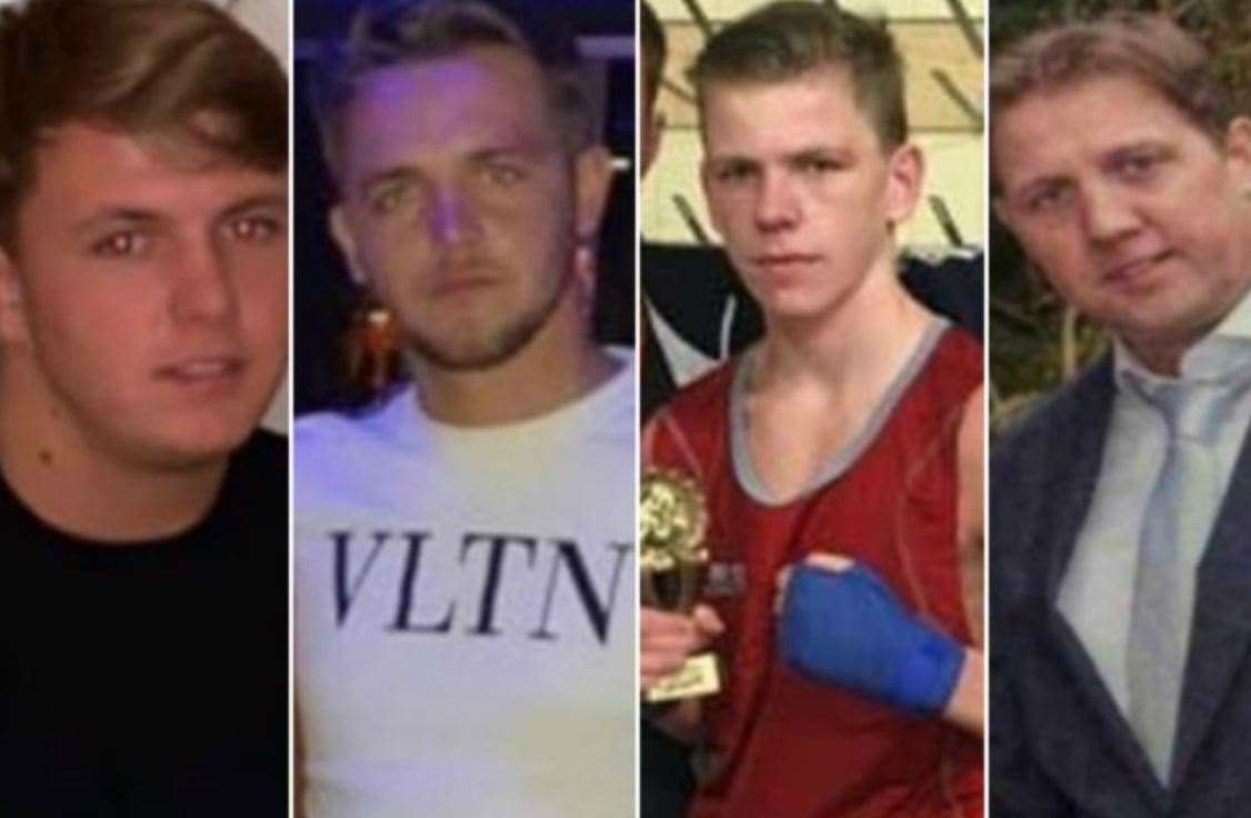 The victims of the car crash, from left: Johnboy Cash, 'Smiler' Cash, Jacko Cosgrove and Jonny Cash