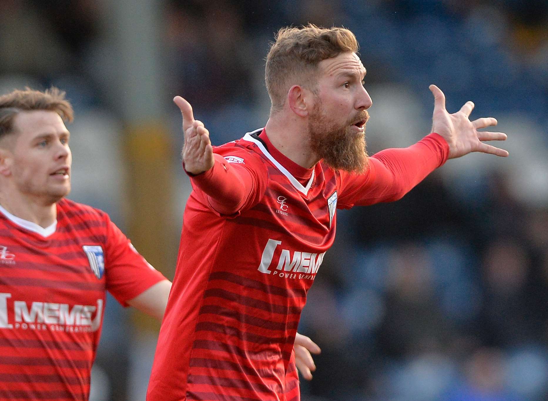 Scott Wagstaff appeals for a penalty at Bury Picture: Ady Kerry