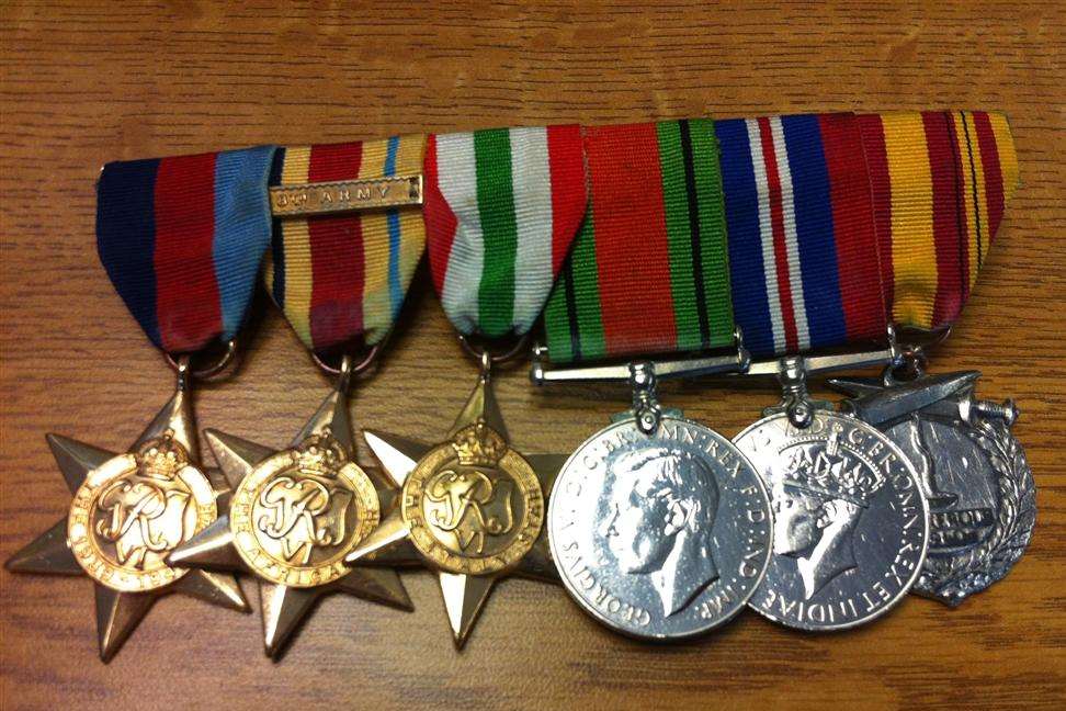 Medals similar to these ones were stolen from centenarian Leslie Stelfox