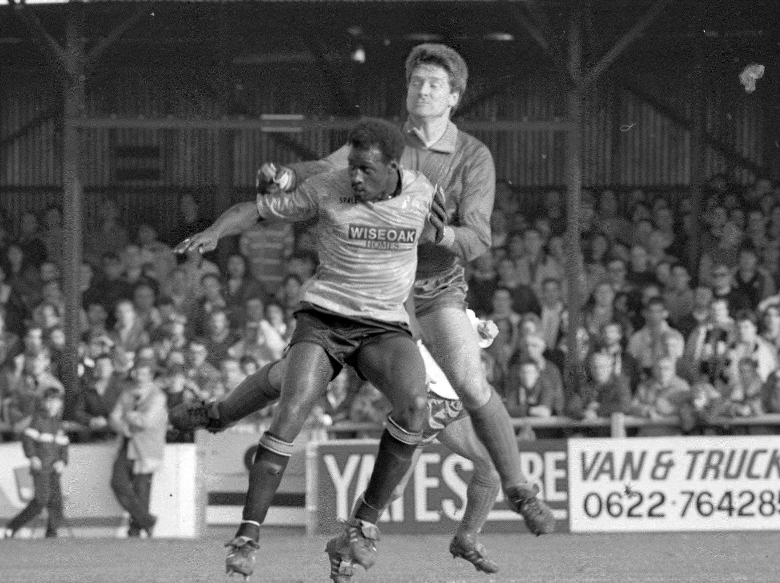 Mark Gall was a deadly finisher for Maidstone Picture: Barry Hollis