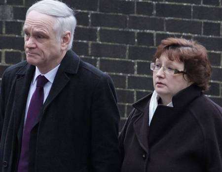 Former Safer Medway Partnership co-ordinator Christopher Griffiths and his wife arrive at Medway Magistrates' Court