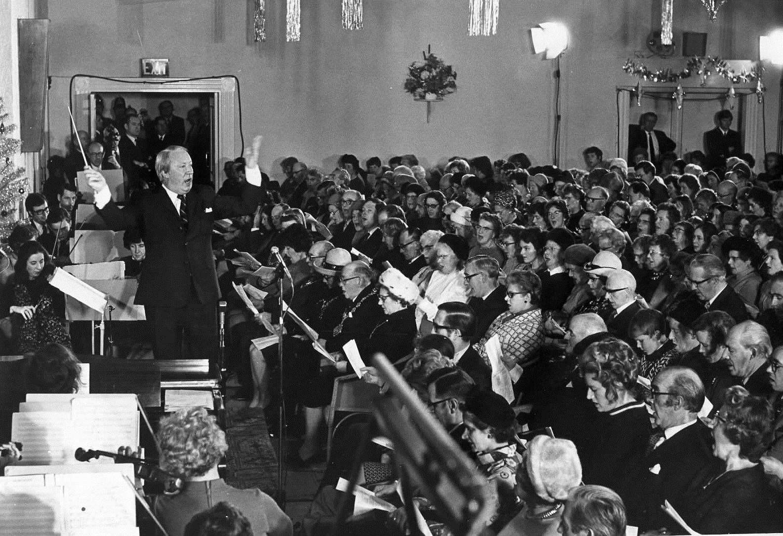 Prime Minister Ted Heath was back in Broadstairs to conduct another carol service in December 1972
