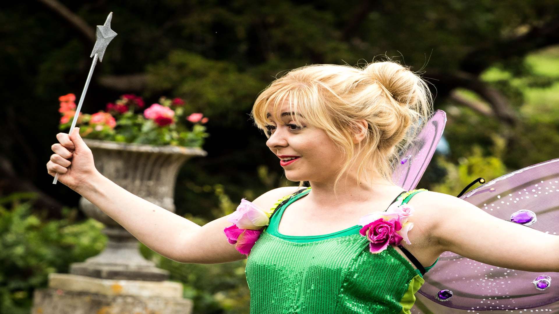 Tinkerbell, one of the characters at Groombridge Place near Tunbridge Wells