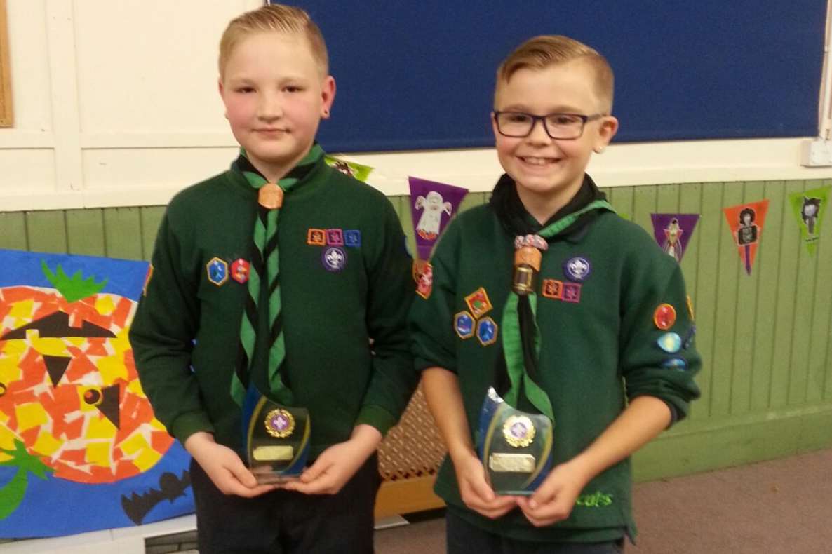Stevie Taylor and Jake Ghinn with their special awards