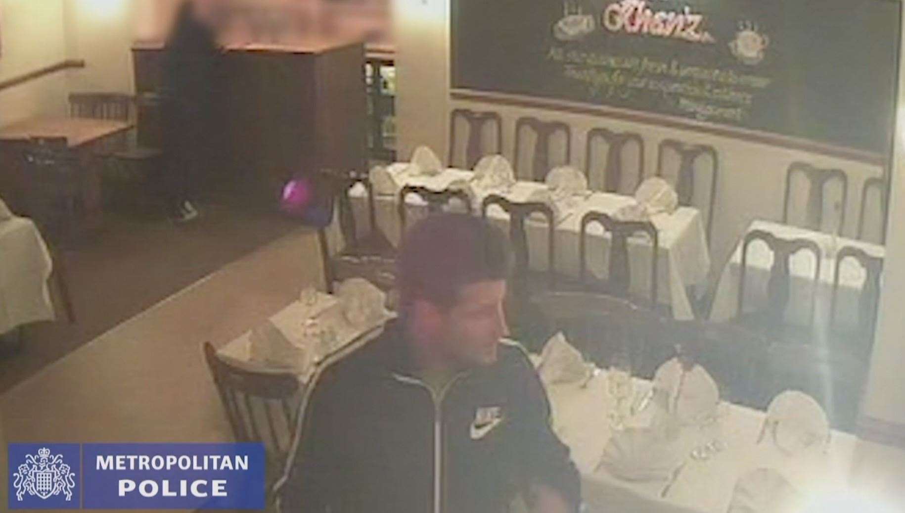 Shane O'Brien at the Khan'z Indian restaurant in Camber. Picture: Metropolitan Police