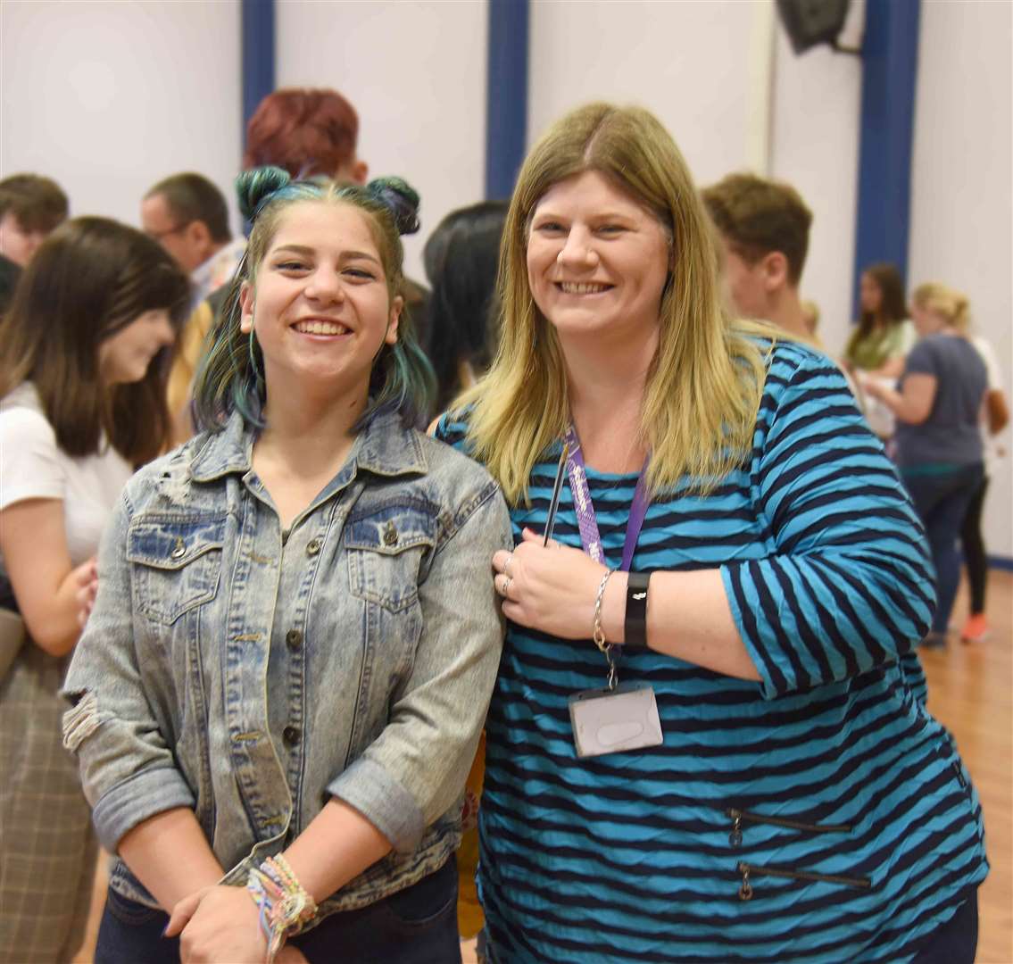 Erin Bourne and Vice-Principal, Sandra Dean, at St Augustine Academy on GCSE results day (15603349)