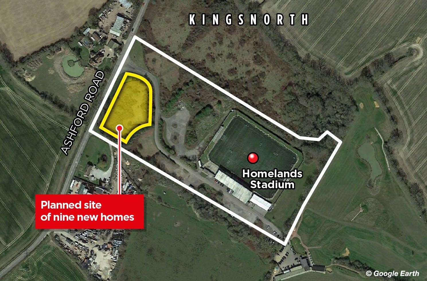 Where the houses are set to go at the Homelands site