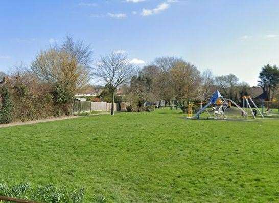 The hedge sits next to a play park in Hunter Avenue, Willesborough. Picture: Google