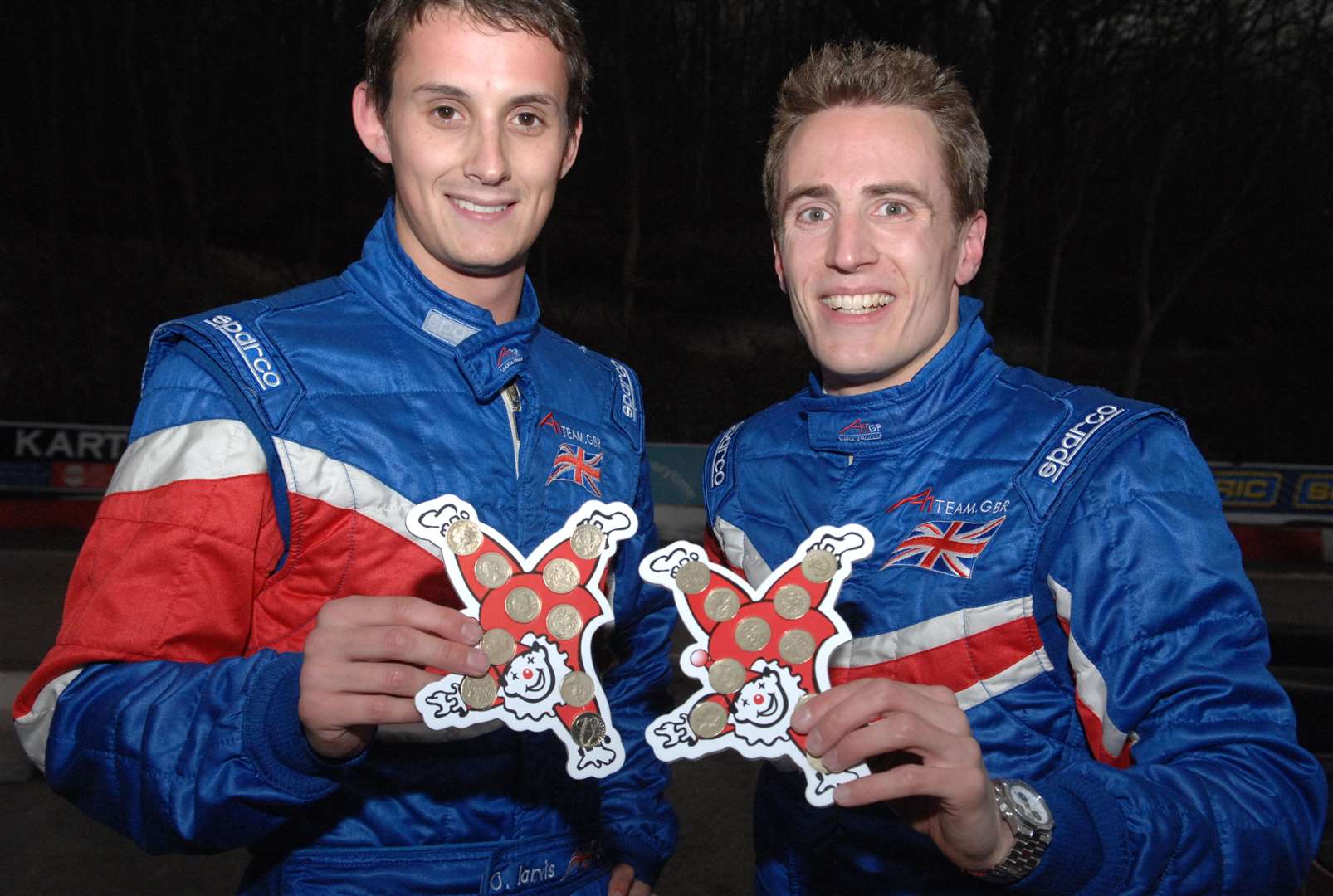 Oliver Jarvis and Robbie Kerr in March 2008. Picture: Barry Goodwin