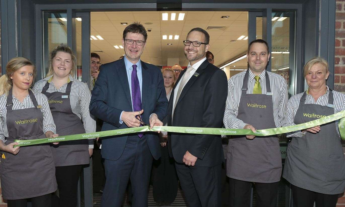 Tunbridge Wells MP Greg Clark opened the Waitrose store in Hawkhurst in 2016