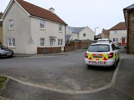 Double stabbing: Police continue their investigations at Ash Grove, St Margaret's-at-Cliffe.
