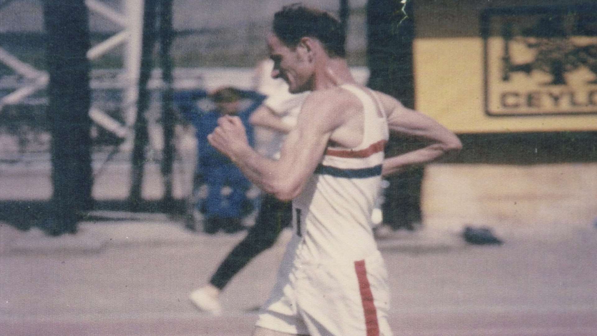 Paul on his way to second place and the silver, in the 50km walk at the 1964 Tokyo Olympics