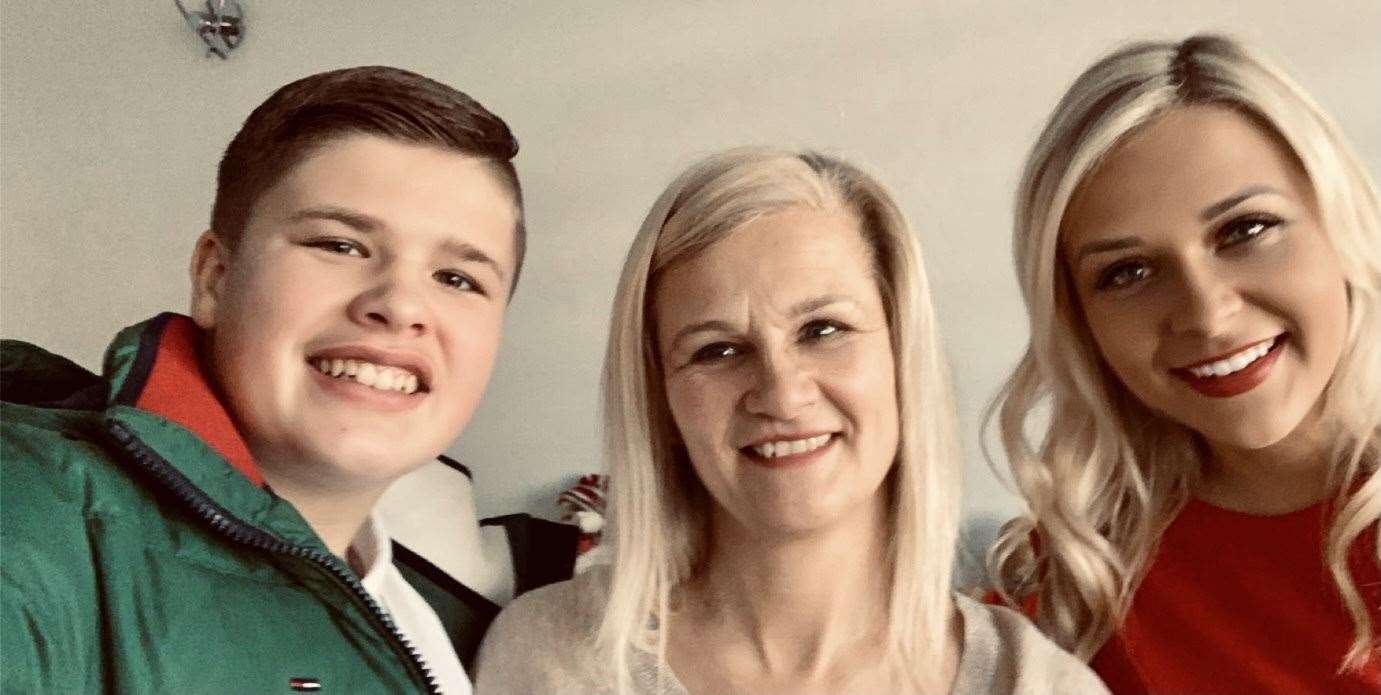 From left: Son Kane, mum Rechenda and daughter Kayleigh. Picture: Kayleigh Bishop