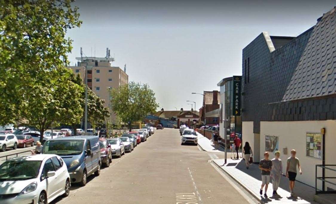 The woman was hit by a car in Beach Street, Herne Bay. Picture: Google Street View