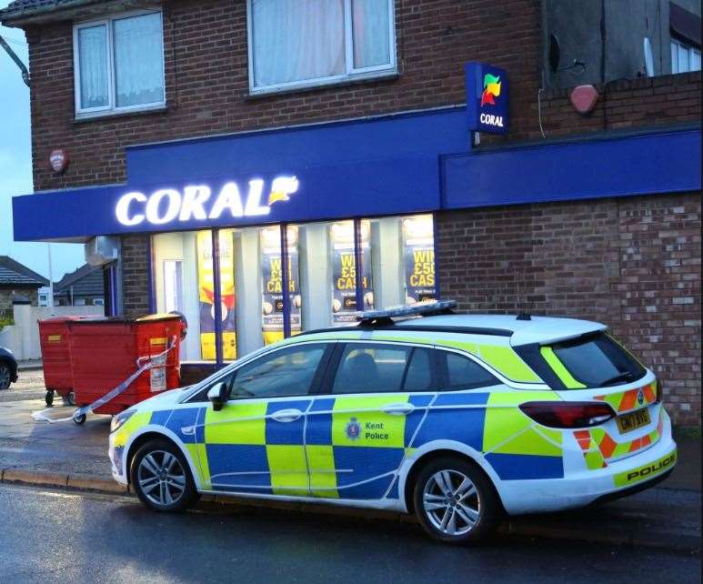 Police outside Coral in Newington Road
