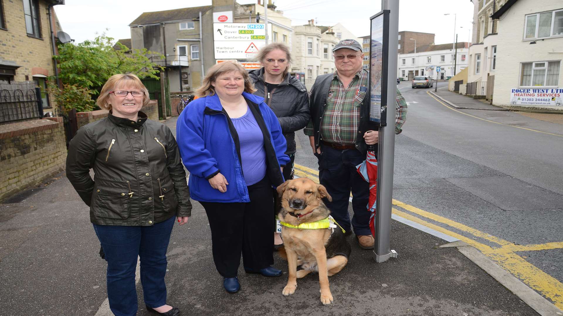 Cllr Mary Lawes, Janet Tuggey and Kinsey, Sue Sheppard and Ken Sheppard appeal for services to go back to the way they were. Picture: Gary Browne