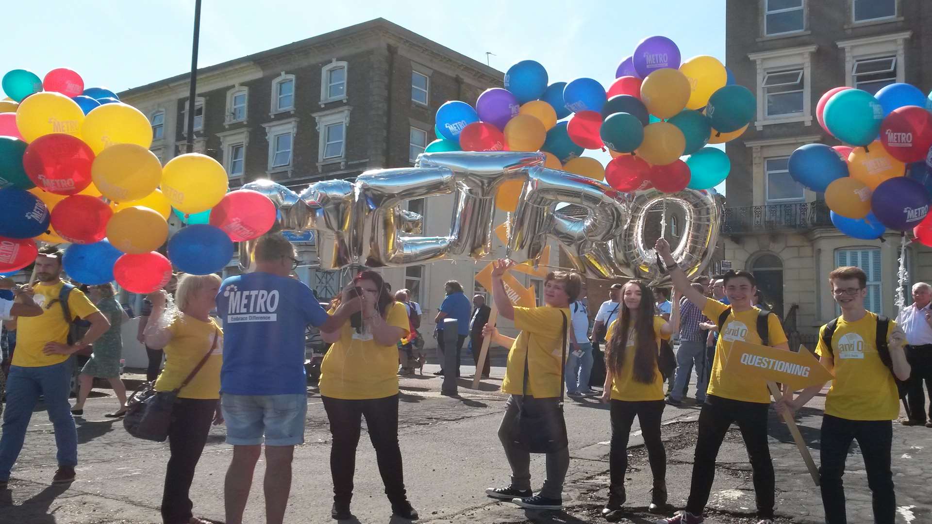 Supporters at the colourful Kent Pride parade in Margate last year