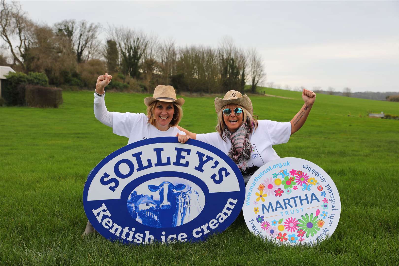 Katie Morrison from Solley's and Martha Trust's Kerry Banks. Picture: Andy Jones