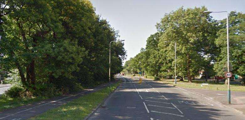 A biker was airlifted to hospital after a crash on the A227