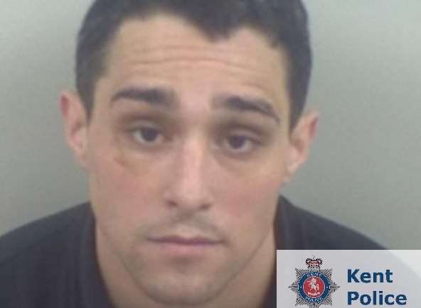 Brian Warrington, 27, was added to Kent Police’s Most Wanted gallery but is still at large.