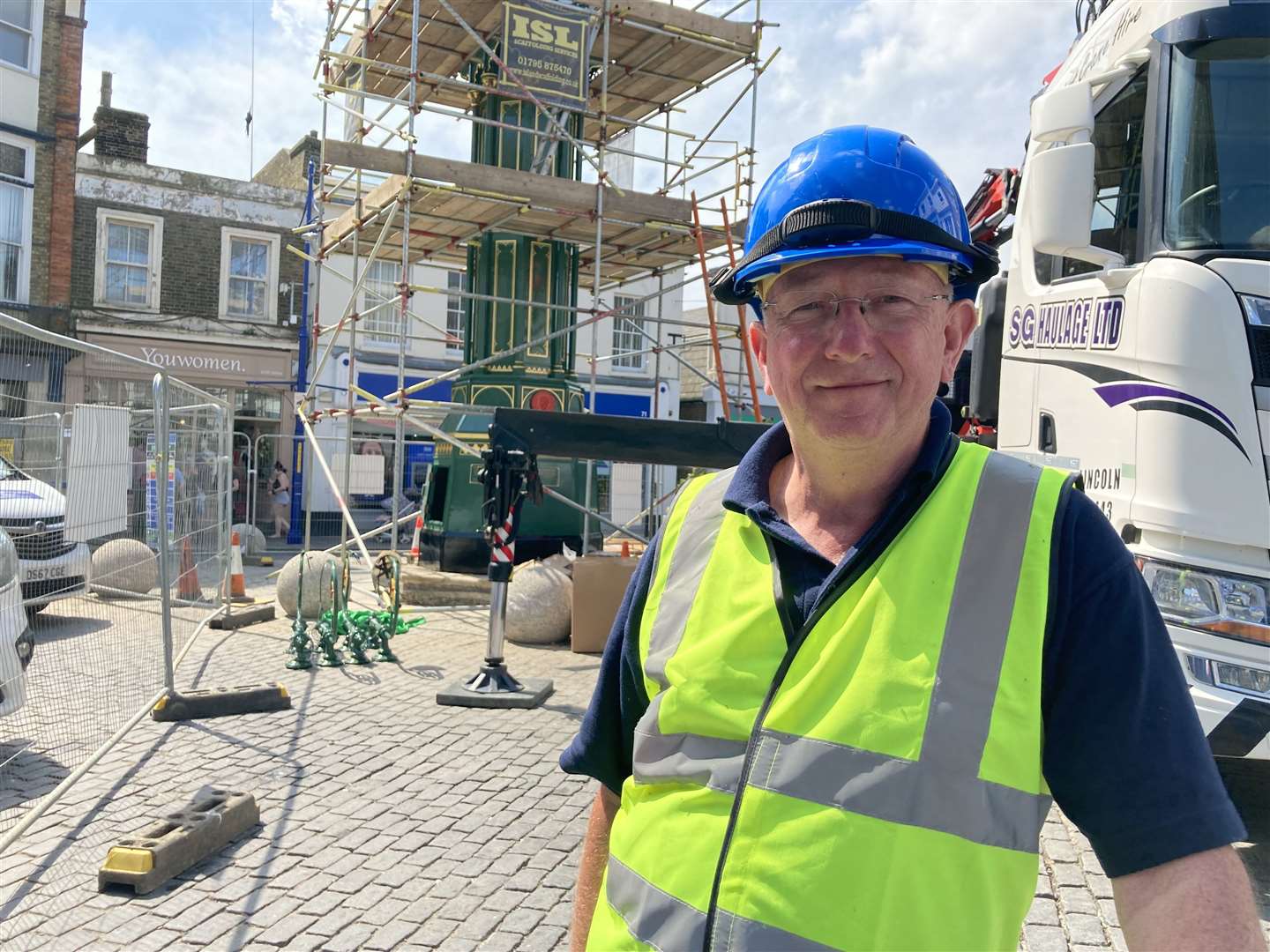 Martin Butchers, complex project manager of Smith of Derby, in Sheerness to oversea the return of the town's clock tower. Picture: John Nurden
