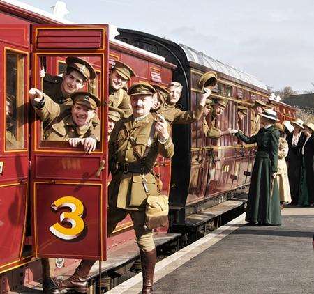 The departure of troops for The Somme in July, 1916, will be re-enacted at Kent & East Sussex Railway