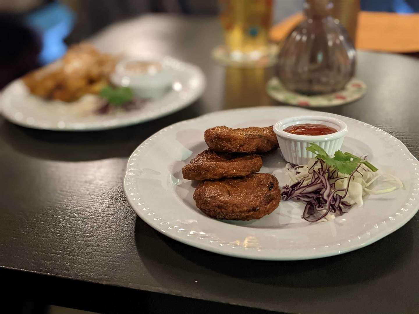 The fish cakes, also £5
